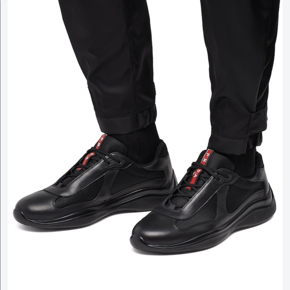 PRADA Men America’s Cup Sport Sneaker Black US 9.5